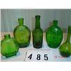 Image 1 : (5) PIECES OF GREEN GLASS - Ben Franklin, Success Railroad, Newport Brewery
