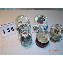 CHRISTMAS ITEMS - (5) various SNOW GLOBES