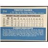 Image 2 : 1982 DONRUSS Tim Raines (HOF)