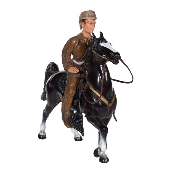 A Davy Crockett and Horse Toy.