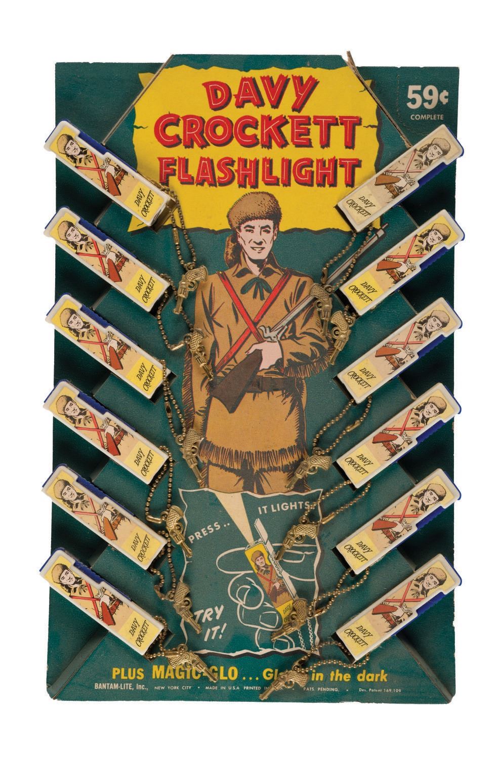 A Davy Crockett Flashlight Store Display. - Van Eaton Galleries