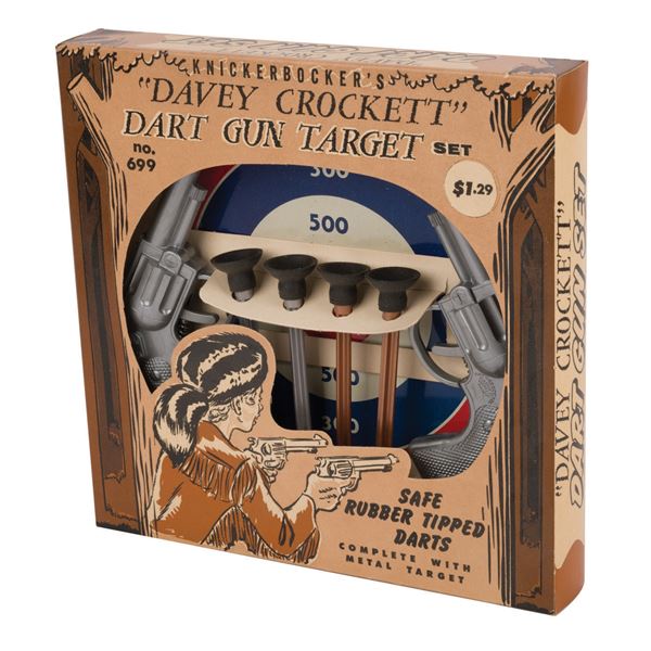 A "Davey" Crockett Dart Gun Target Set.