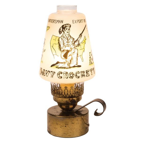 A Davy Crockett Hurricane Lamp.