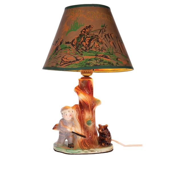 A Ceramic Davy Crockett  Lamp.