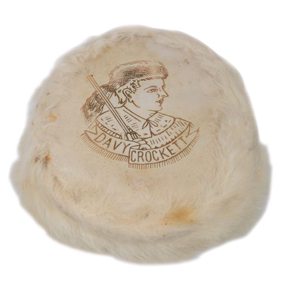 A Davy Crockett White Fur Hat.