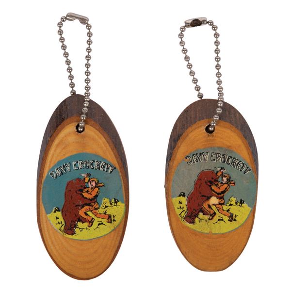 A Pair of Davy Crockett Keychains.