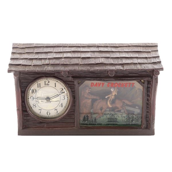 A Davy Crockett Moving Clock.