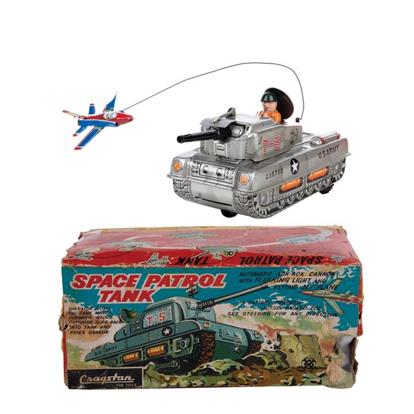 Cragstan Space Patrol Tank Tin Toy.