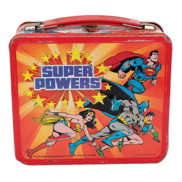 A Super Powers Lunch Box by Aladdin.