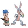 Image 1 : Bugs Bunny & Elmer Fudd Ceramic Figurines by Shaw.