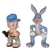 Image 1 : Bugs Bunny & Elmer Fudd Ceramic Figurines by Shaw.