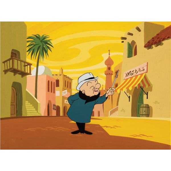 A Mr. Magoo Production Cel and Background.