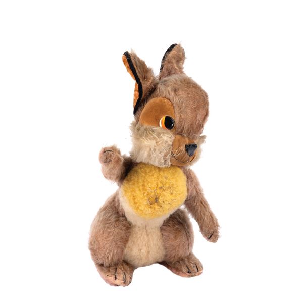 An Early British Merrythought Thumper Plush Rabbit.