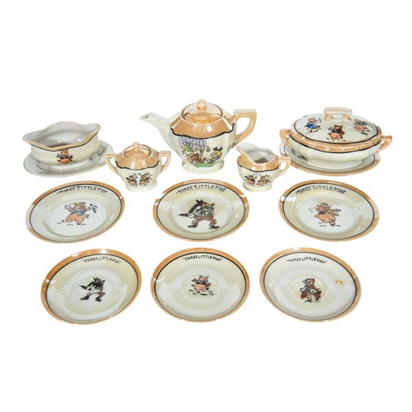 A Three Little Pigs Toy Tea Set.