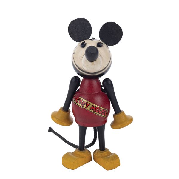 A Mickey Mouse Wood Jointed Balancing Toy.
