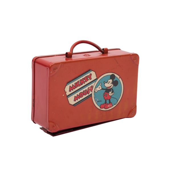 A Rare Mickey Mouse Suitcase Bank.