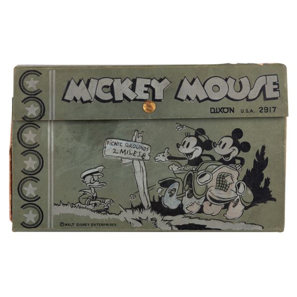 A Mickey Mouse Pencil Case by Dixon.