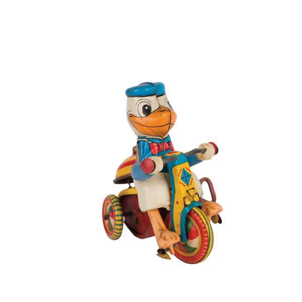 Donald Duck on Tricycle Tin Toy.