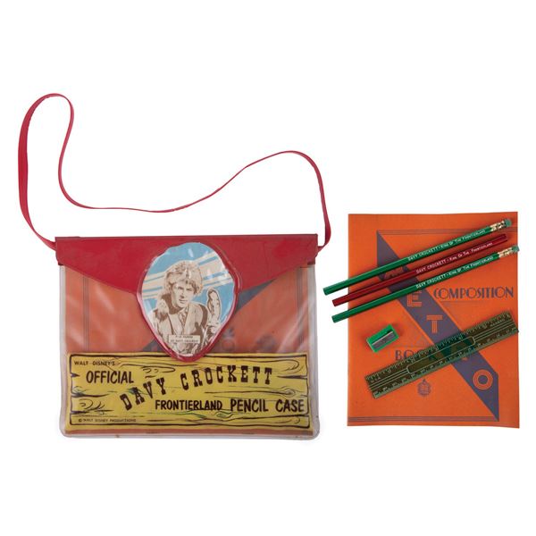 A Davy Crockett Frontierland Pencil Case.