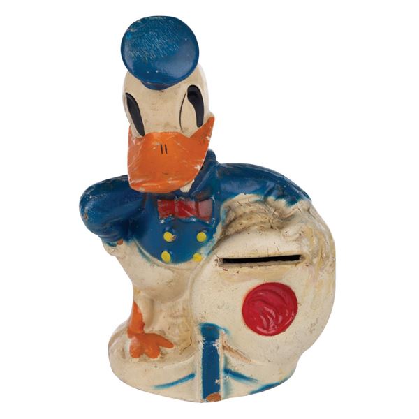 A Donald Duck Figural Bank By Crown.