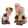 Image 1 : Brayton Laguna Gepetto & Pinocchio Ceramic Figurines.