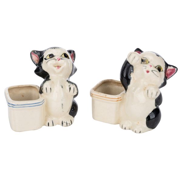 A Pair of Figaro Ceramic Figural Planters.