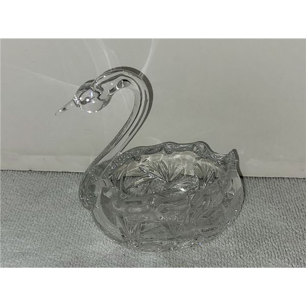 CRYSTAL SWAN JEWELLERY TRINKET HOLDER