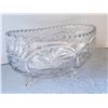 Image 2 : STATELY CRYSTAL FOOTED SERVING DISH