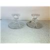 Image 2 : LOT OF 2 CRYSTAL CANDLE HOLDERS