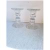 Image 1 : LOT OF 2 CYRSTAL TAPERED CANDLE HOLDERS