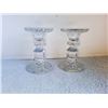 Image 2 : LOT OF 2 CYRSTAL TAPERED CANDLE HOLDERS