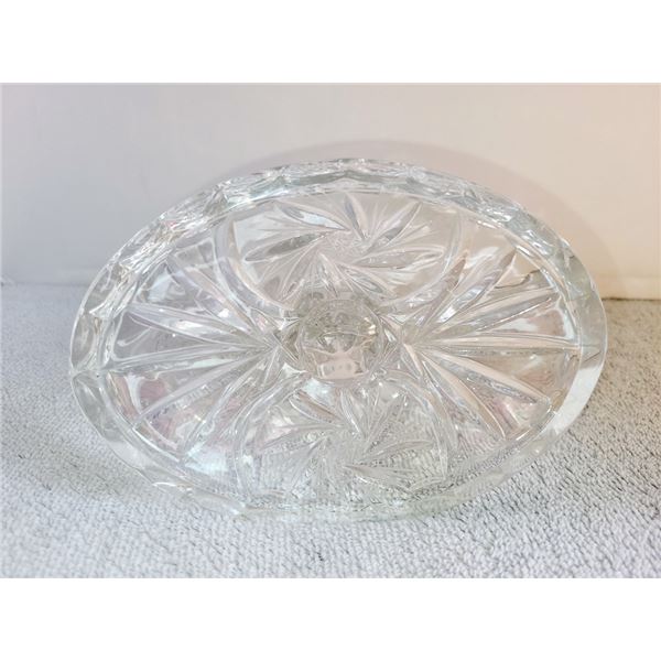 PINWHEEL CRYSTAL LARGE SERVING DISH