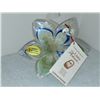 Image 1 : #2 BLUE GREEN MURANO BLOWN GLASS FLOWER VASE