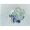 Image 2 : #2 BLUE GREEN MURANO BLOWN GLASS FLOWER VASE