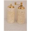 Image 2 : STUNNING DECORATIVE ITALIAN SALT SHAKER AND PEPPER GRINDER