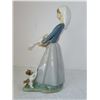 Image 3 : LLADRO GIRL GOOSE AND DOG TALL STATUE
