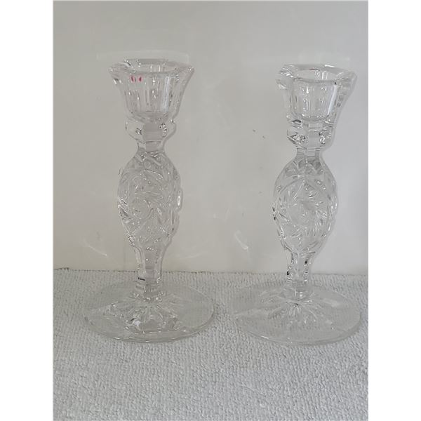 CRYSTAL CANDLE HOLDERS