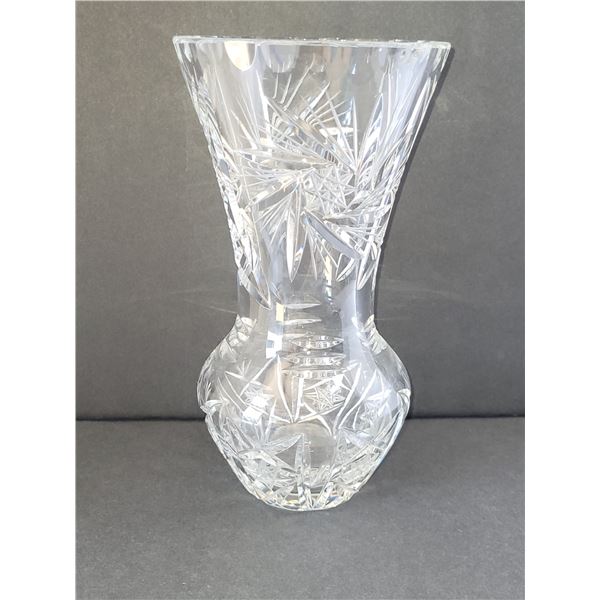 CRYSTAL FLOWER VASE 4.75" X 8.5"