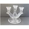 Image 1 : CRYSTAL TULIP MENORA CANDLESTICK HOLDER