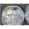 Image 2 : LOT OF 2 CHECH FOOTED CRYSTAL BOHEMIA VASES