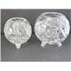 Image 3 : LOT OF 2 CHECH FOOTED CRYSTAL BOHEMIA VASES