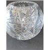 Image 3 : LARGE CYRSTAL VASE 6.75" X 7"