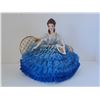 Image 1 : LARGE TRUDY GIRL WITH BLUE DRESS STATUE 9" X 8"