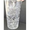 Image 3 : LARGE WIDE MOUTH CRYSTAL VASE 4.75" X 8"