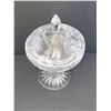 Image 2 : TALL LIDDED CRYSTAL CANDY DISH 6" X 9.5"