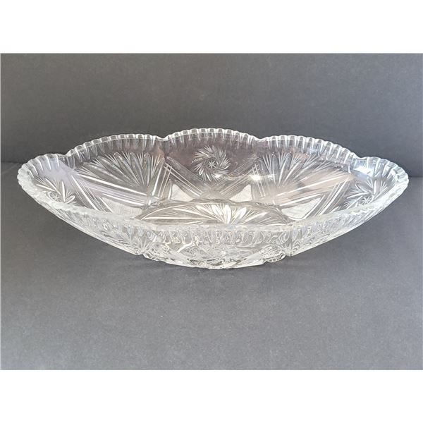 LARGE CRYSTAL FRUIT BOWL 13" X 6"