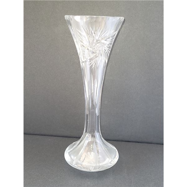 TALL SMALL BOUQUE CRYSTAL VASE 4" X 10.25"