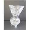 Image 1 : PRETTY FOOTED CYRSTAL VASE 5.25" X 8"