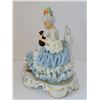Image 2 : SANDIZELL DRESDEN LADY MUSICIAN STATUE 7" X 7.5"