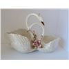 Image 1 : VERY LARGE CAPODIMONTE SWANS TABLE DECOR 16" X 11"